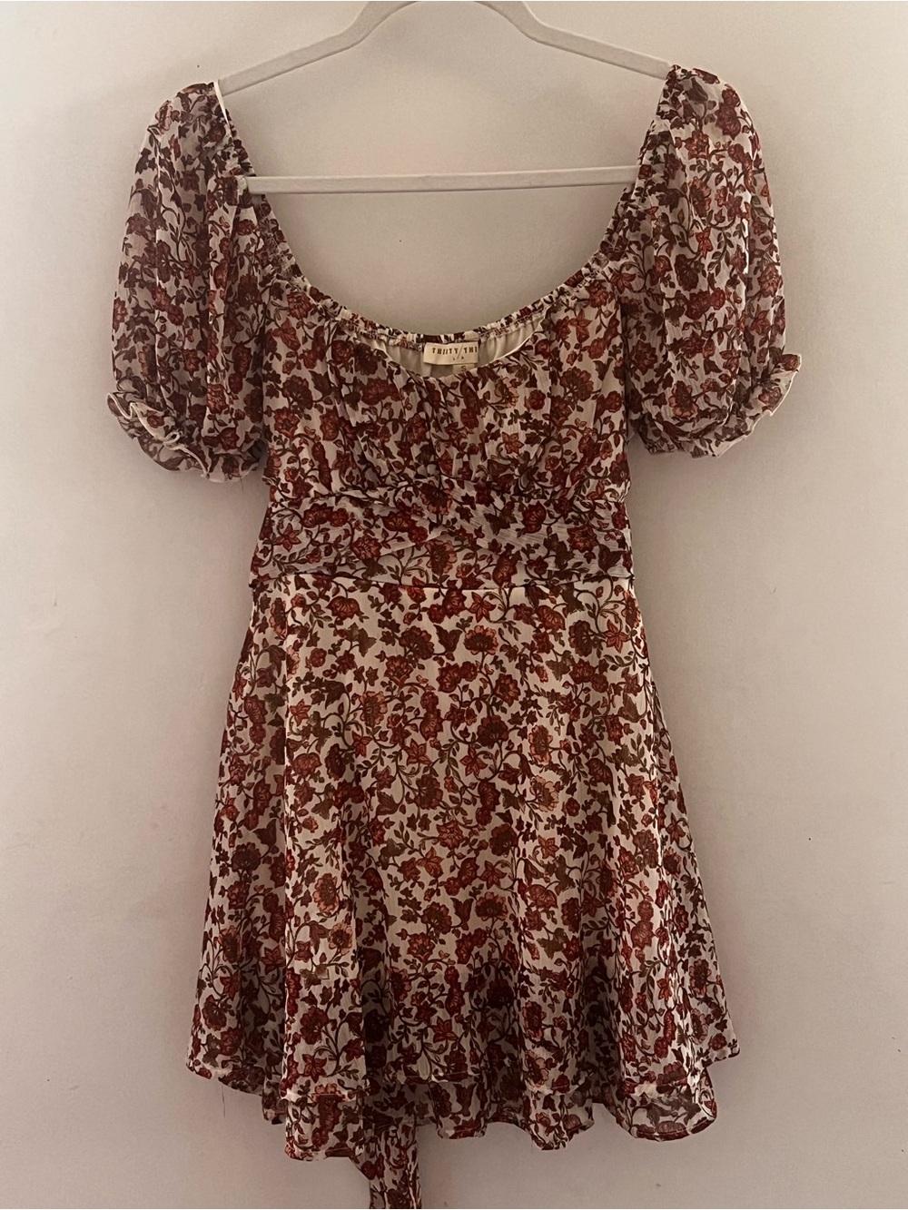 Thirty/Thirty LA Floral Puff Sleeve Mini Dress | Size S